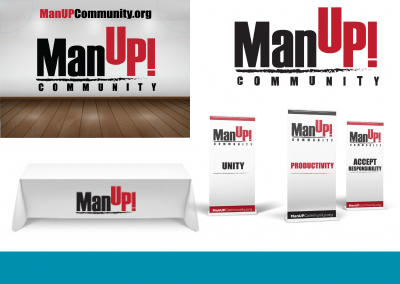 Logo, Banners, Backdrop, and Table Cloth-ManUP! Community (KD Bowe)